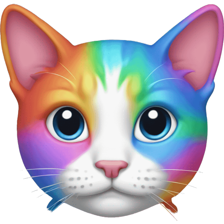 Rainbow cat emoji