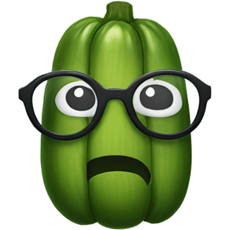 Pickle with glasses emoji