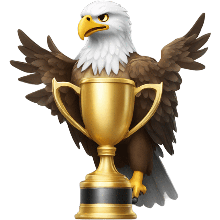 Eagle holding a trophy  emoji