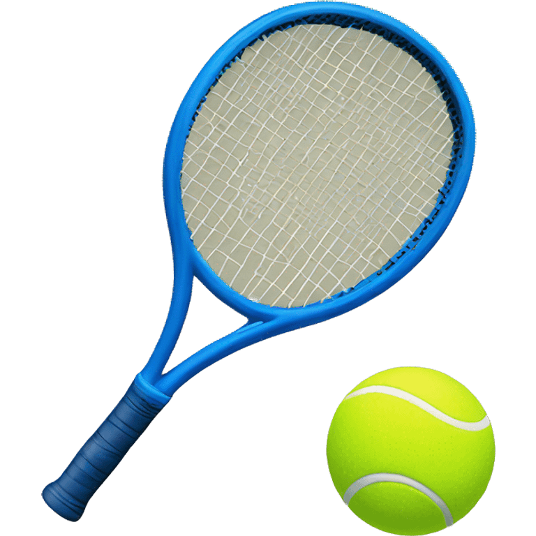 deep blue tennis racket  emoji