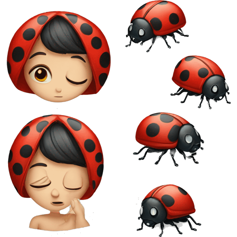 sad lady bug  emoji