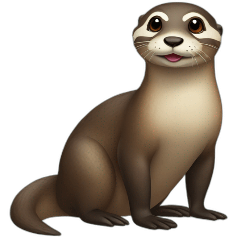 Loutre sur canard emoji