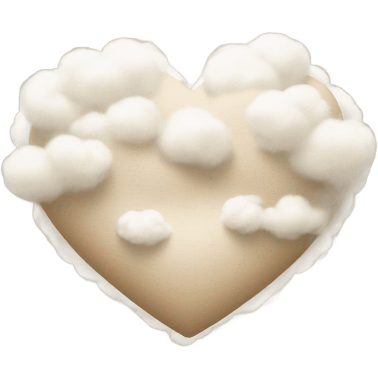 beige heart + cloud emoji