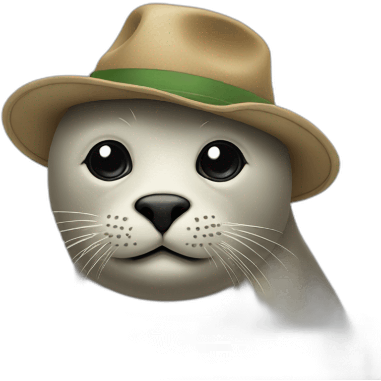 seal wearing a hat emoji