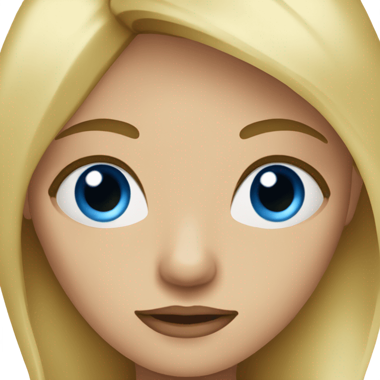 blonde woman blue eyes. crying  emoji