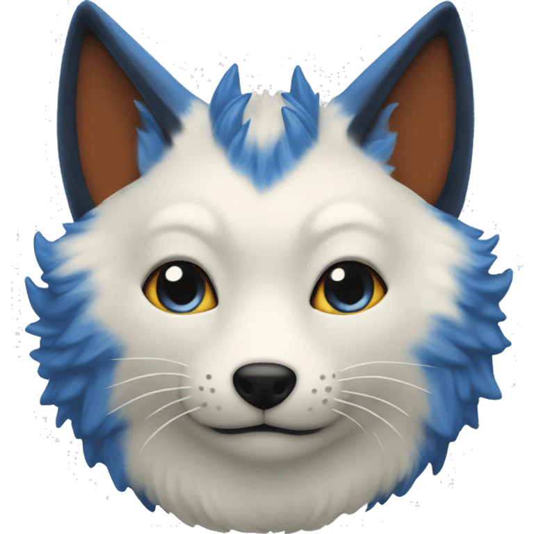 a blue mithical kitsune japanese legend emoji