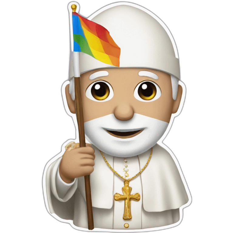 pope with pride flag emoji