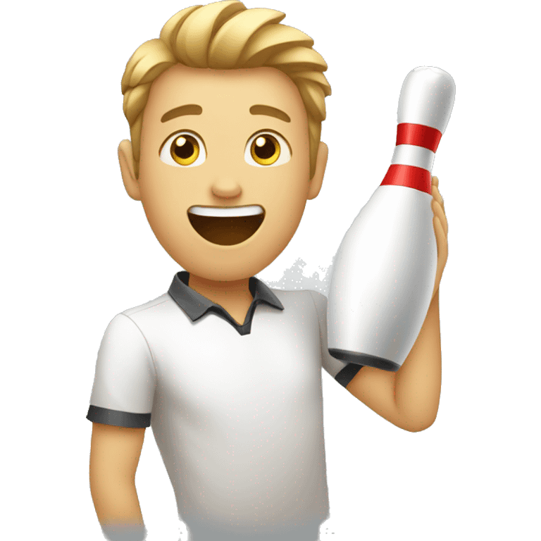 Playing bowling emoji