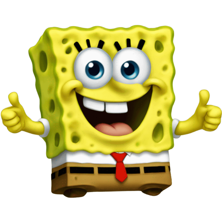 SpongeBob with a thumb up emoji