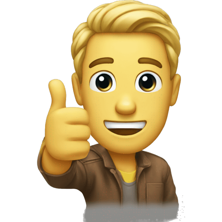 man saying thumbs up emoji