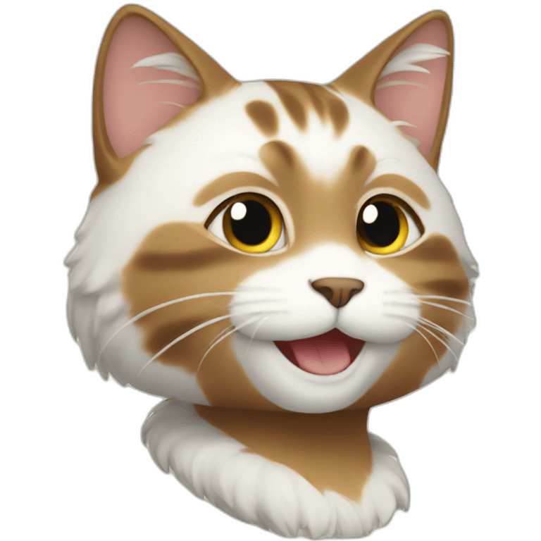 Enjoying cat emoji