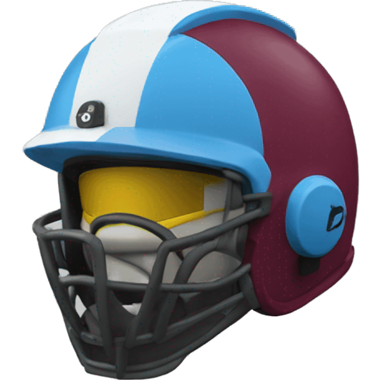 Lobo con casco y camisa vinotinto emoji