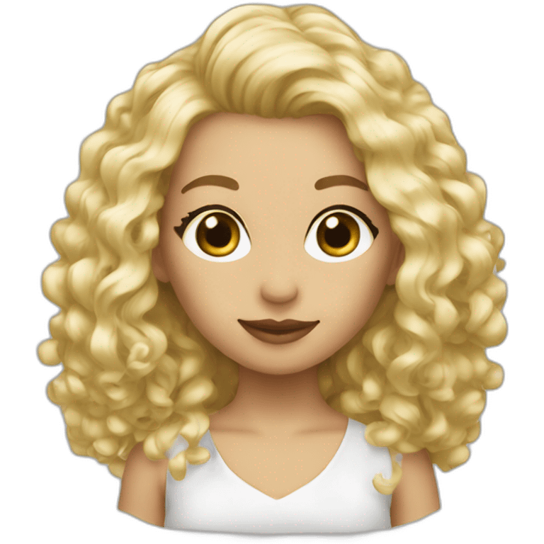 Coureuse boucle blonde emoji