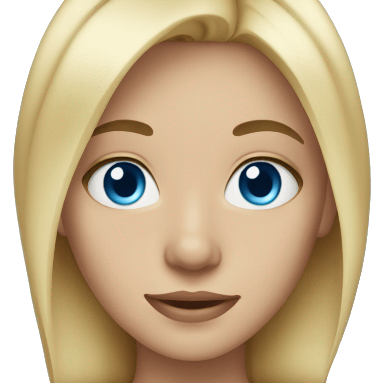 blonde girl with blue eyes  emoji