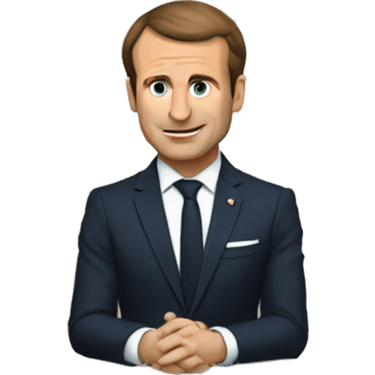 Macron qui déguste emoji