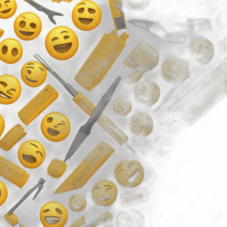 Typography digital making with tools emoji