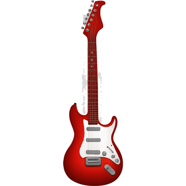 Red electric guitar emoji