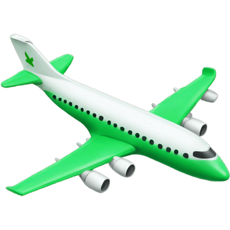 Green airplane  emoji