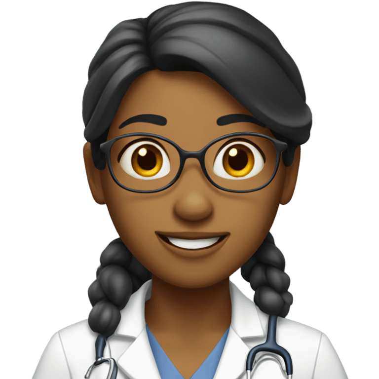 Goofy girl doctor emoji