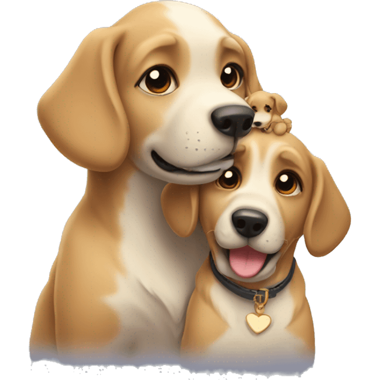 dog and pup love emoji