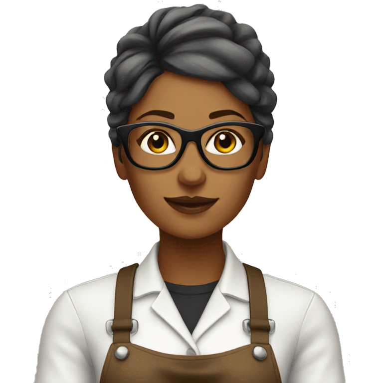 A female hipster barista emoji