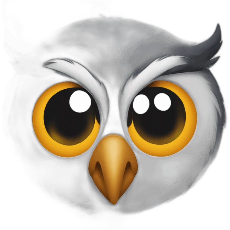 a goofy owl emoji