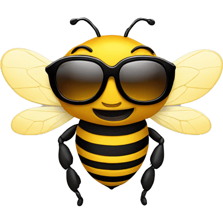 bee with sunglasses  emoji