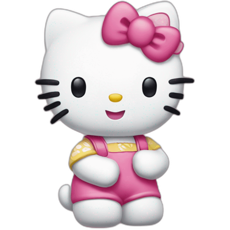 Hello kitty cute pose emoji