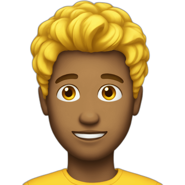 Men hair yellow emoji