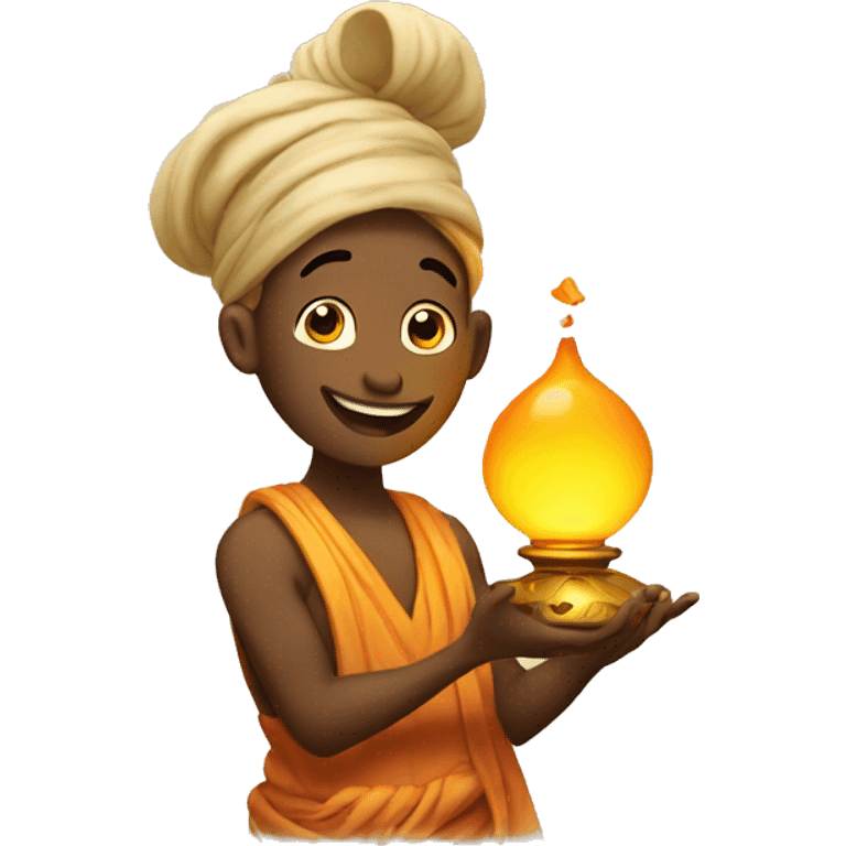 Genie with lamp  emoji