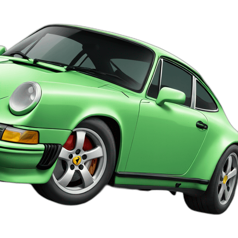 a green porsche 911 emoji