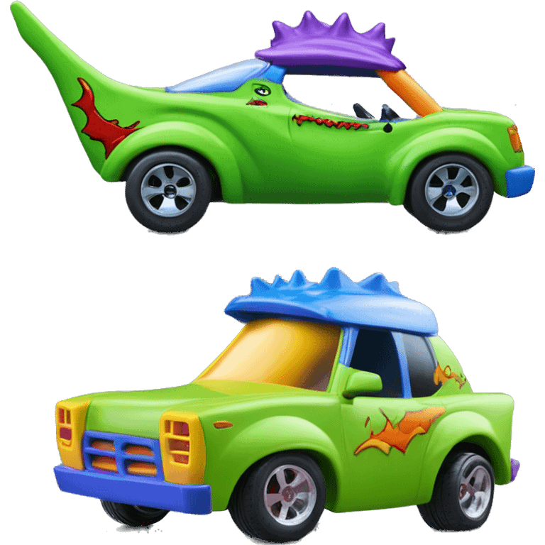 Side view Hot wheels rugrats reptar 1car  emoji