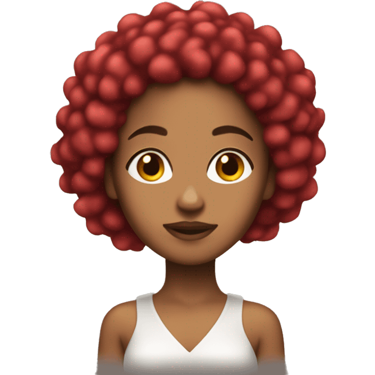 Afro Latino siren with red locs emoji