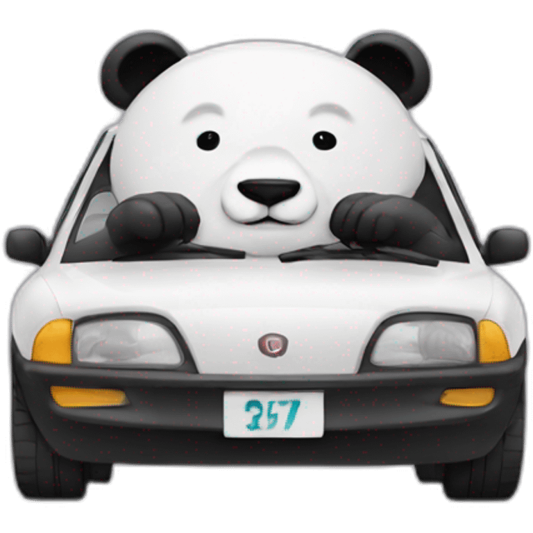 panda in a car emoji