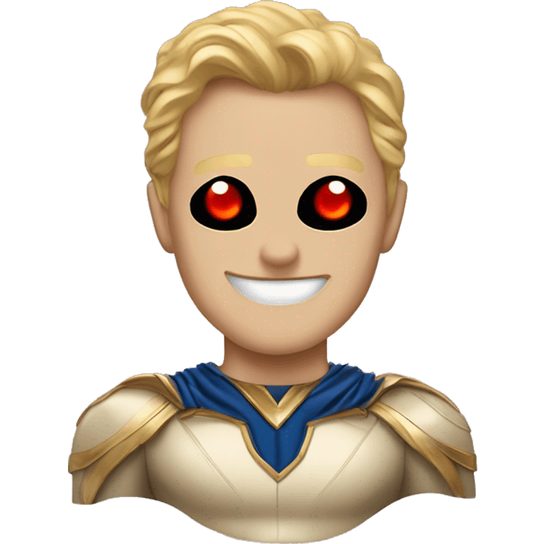 super homelander from "the boys" series with red eyes  emoji