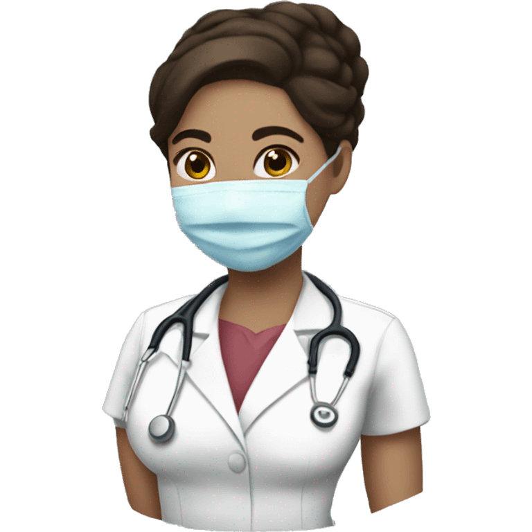 Brunette nurse aesthetics  emoji