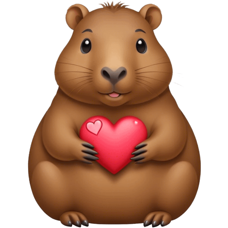 capybara with heart emoji