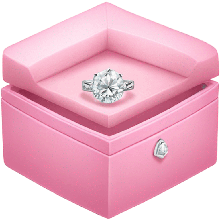 diamond ring in light pink box emoji