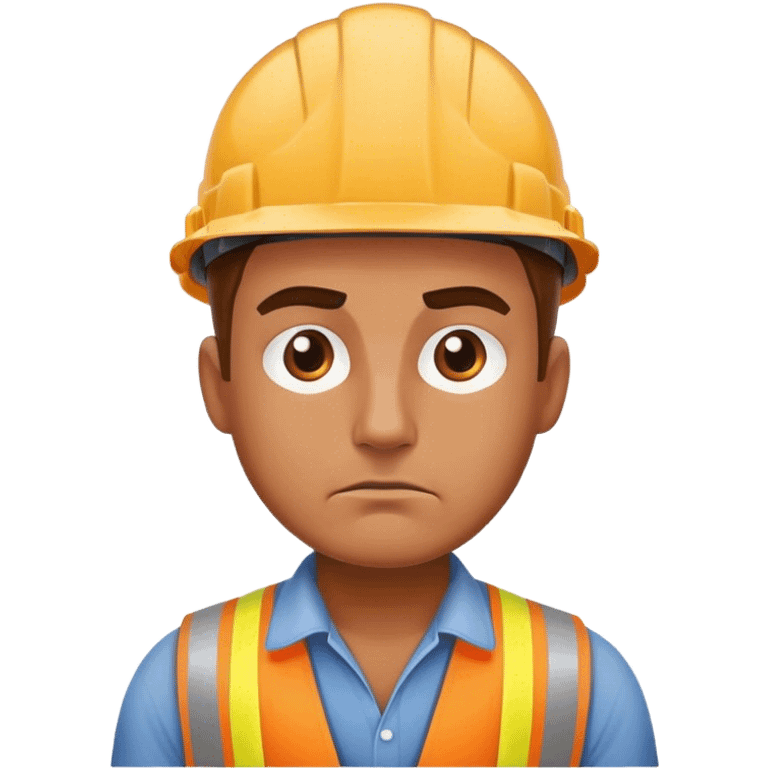 builder photorealistic serious emoji