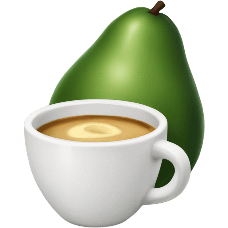 Busta di carta per spesa con - avocado pare latte emoji