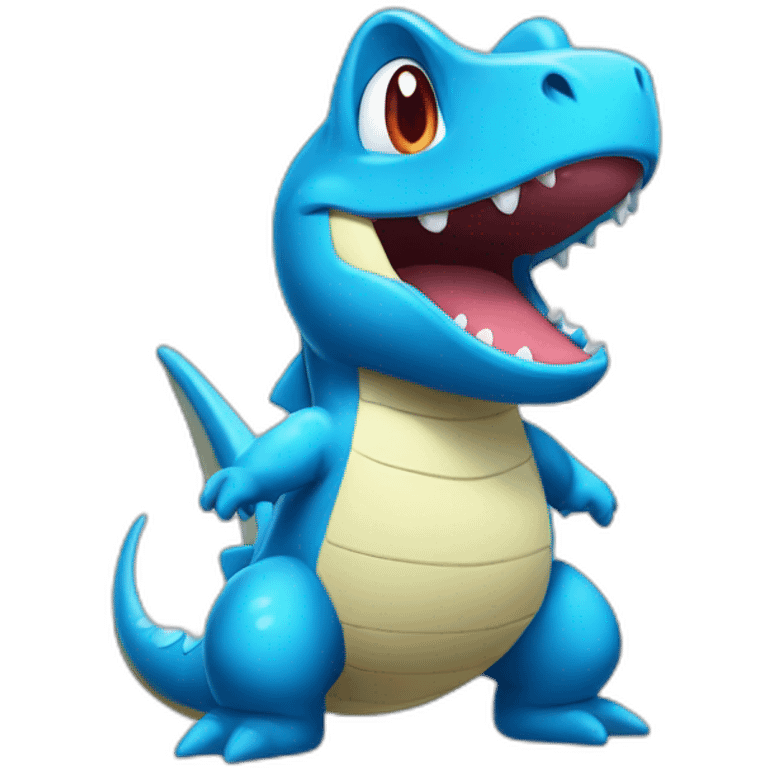 Totodile Looking goofy emoji