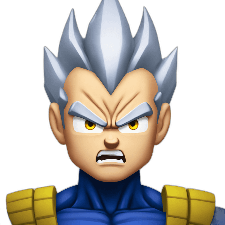 Angry Vegeta front face emoji