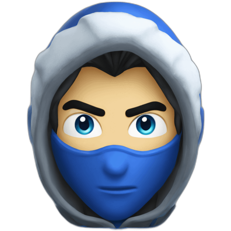 Sub-zero fighting Sonic emoji