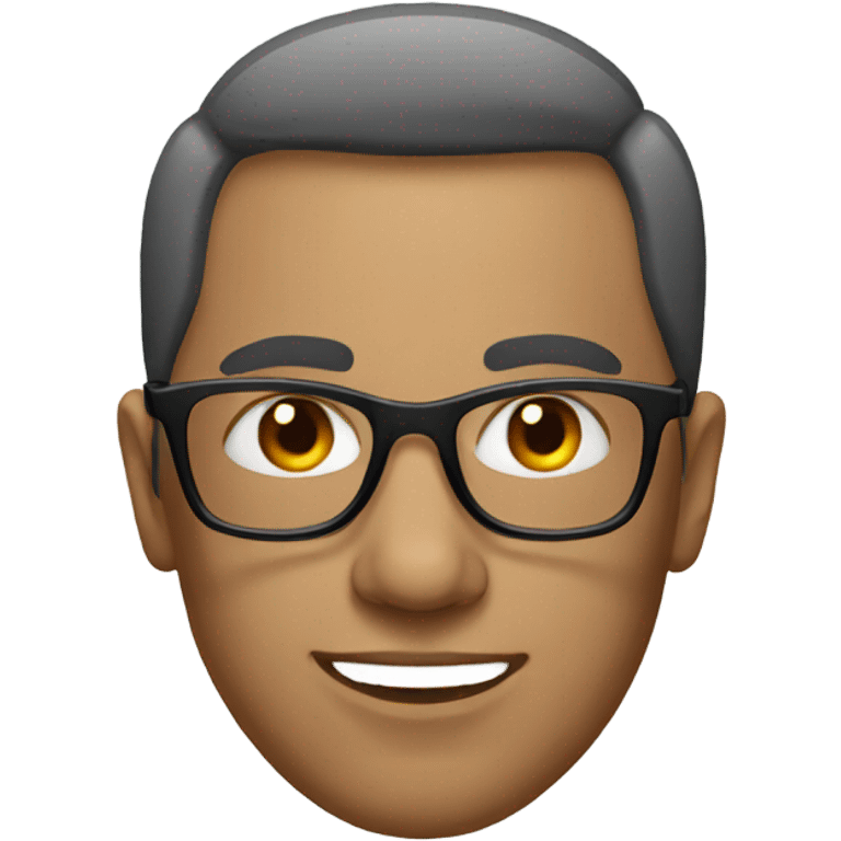 male portrait with glasses emoji