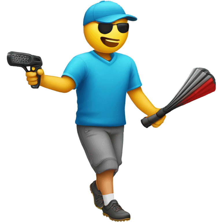 Disc golf gun emoji