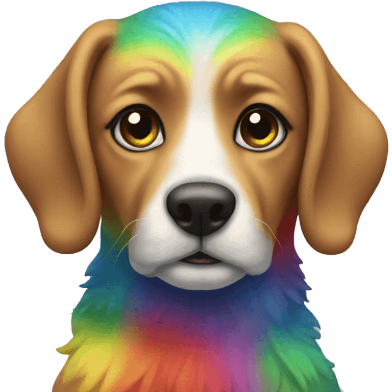 Rainbow dog emoji