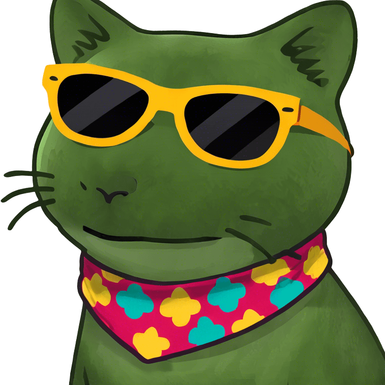 Cat with sunglasses emoji