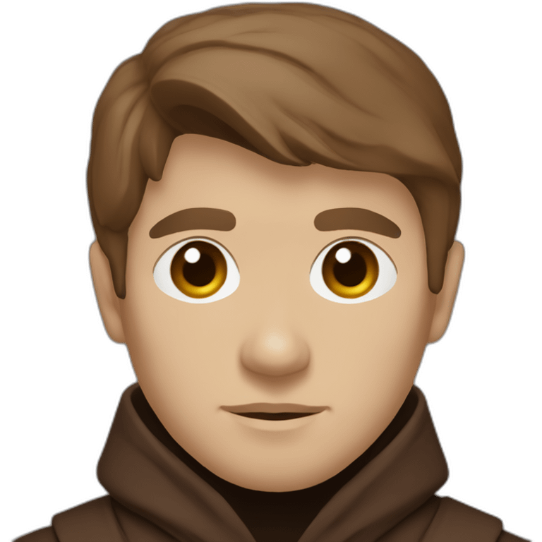 Dark anakin skywalker (sith eyes) (brown hooded robe) (portrait, front facing) emoji