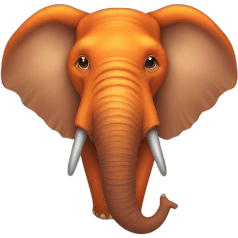 orange elephant face emoji