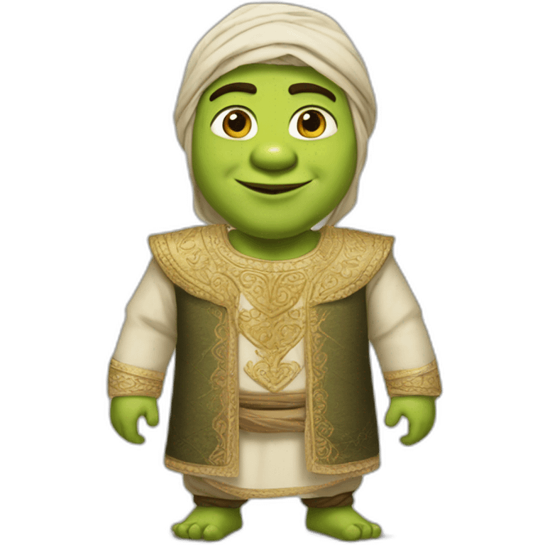 Shrek in traditional Syrian clothes emoji